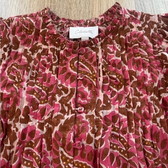 Cleobella Calla Paisley Print Organic Cotton Blouse XS‎ - Picture 3 of 9